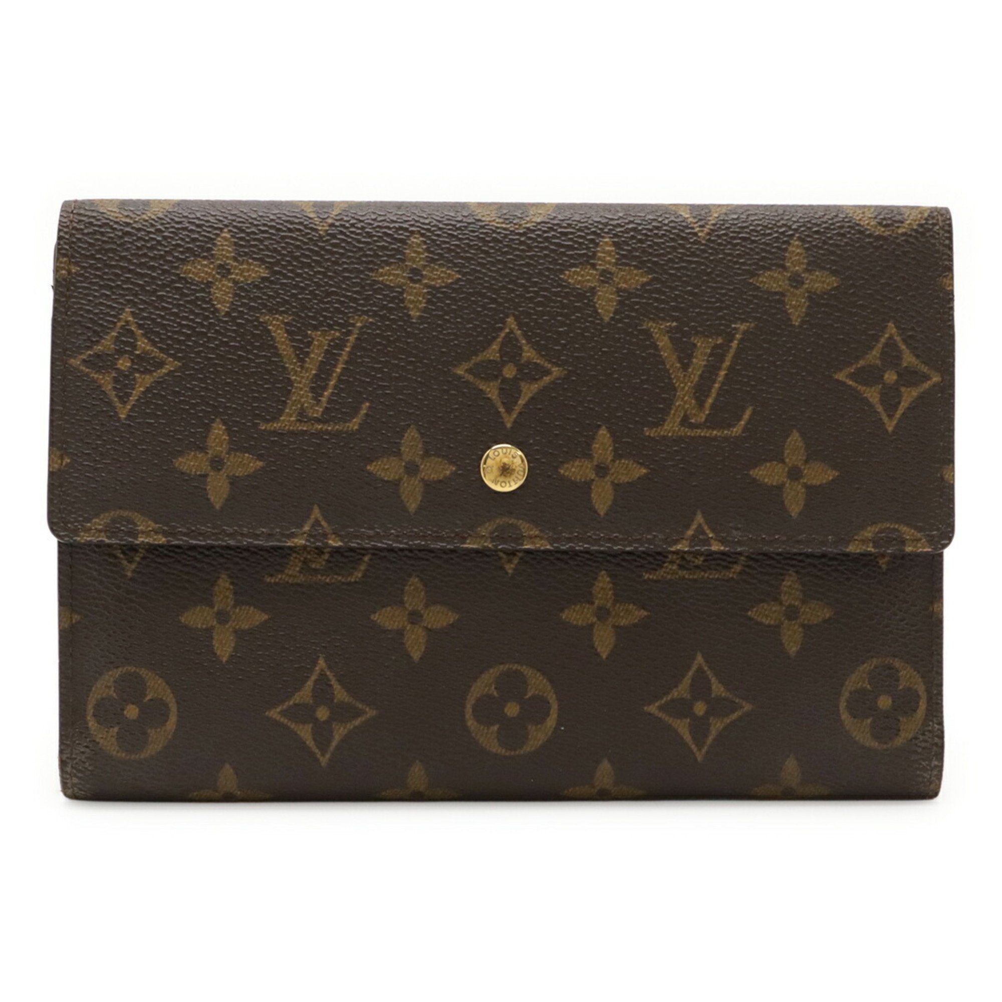 Louis Vuitton Monogram Brown Monogram Long Wallet (Tri-Fold) (Pre-Owned)
