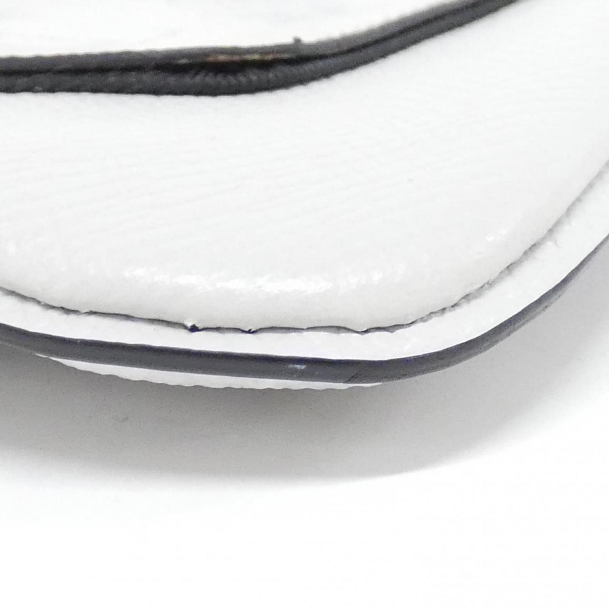 Louis Vuitton White Coated Canvas Shoulder Bag (Pre-Owned)