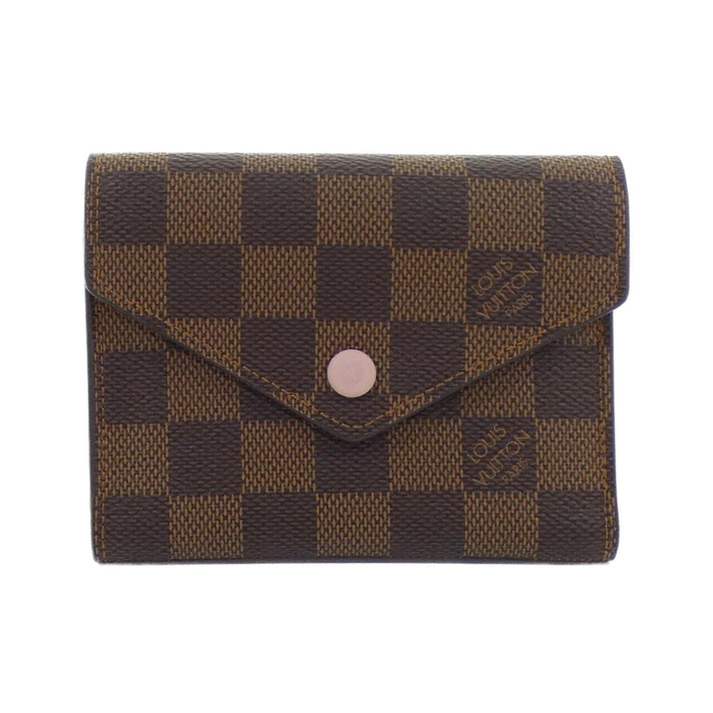 Louis Vuitton Ebene Rose Ballerine Coated Canvas Wallet (Tri-Fold) (Pre-Owned)