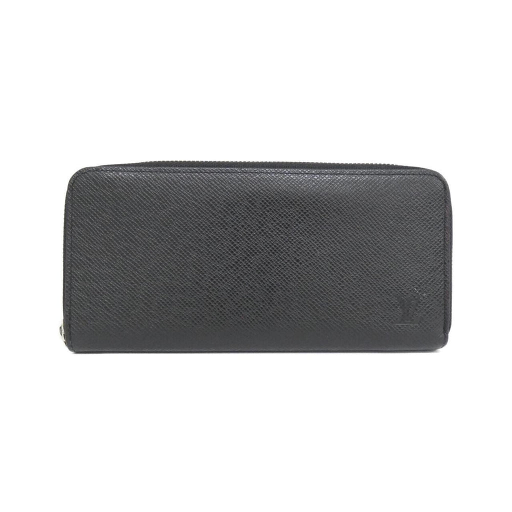 Louis Vuitton Black Leather Long Wallet (Bi-Fold) (Pre-Owned)