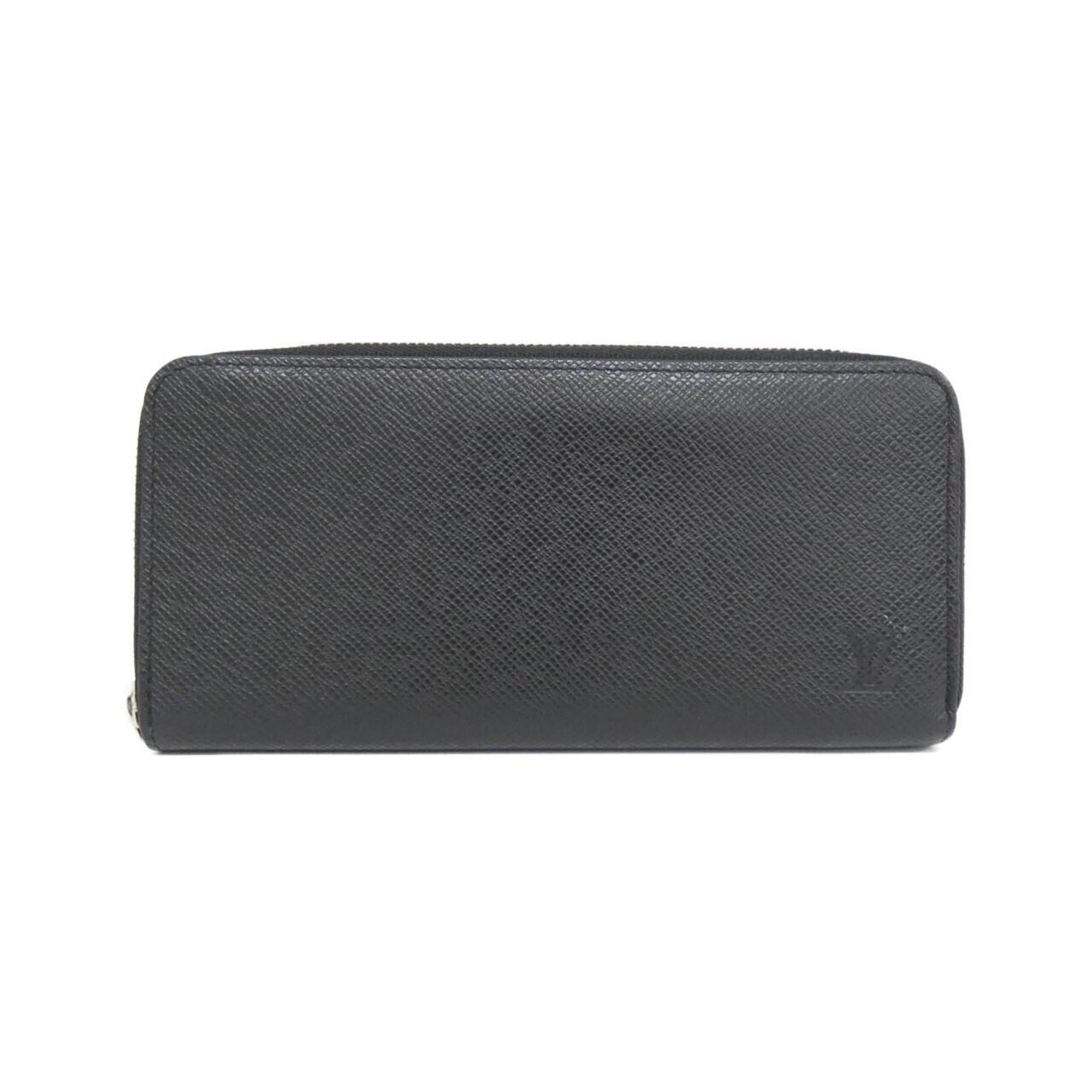 Louis Vuitton Black Leather Long Wallet (Bi-Fold) (Pre-Owned)