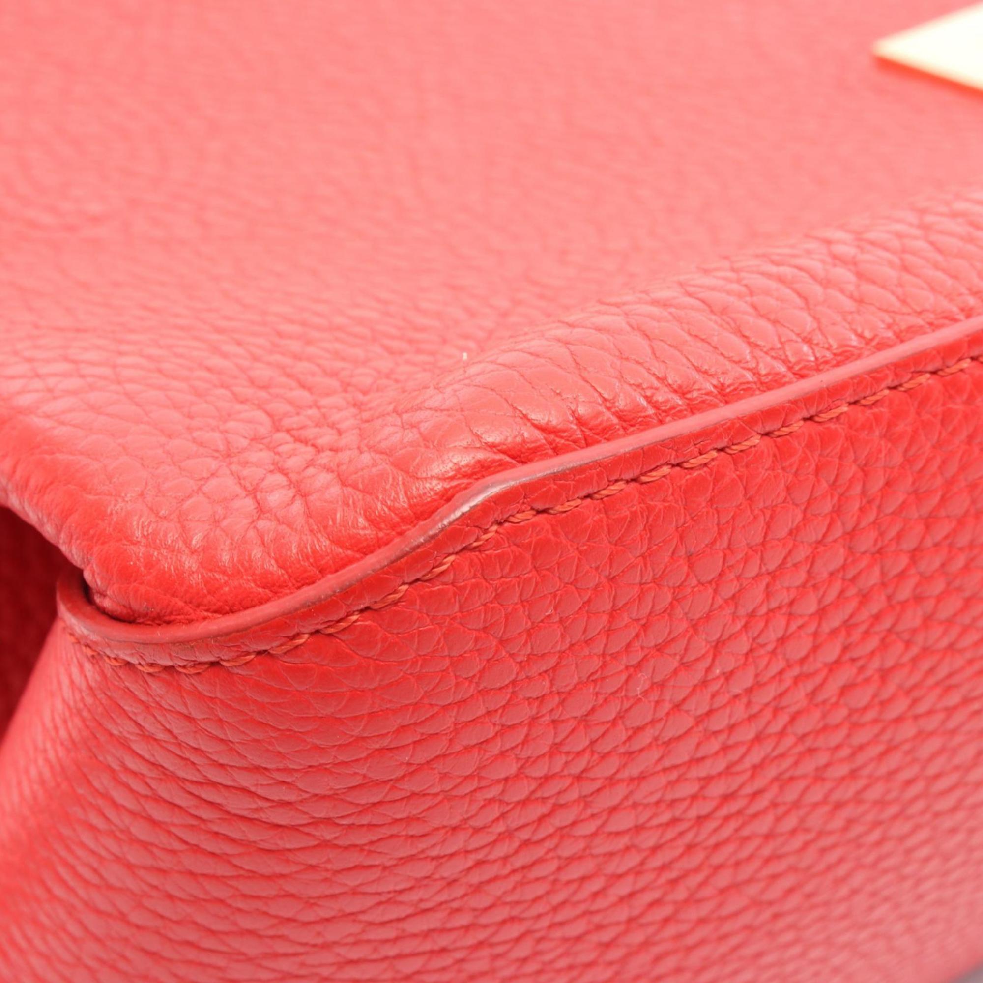 Louis Vuitton Red Color Leather Handbag (Pre-Owned)