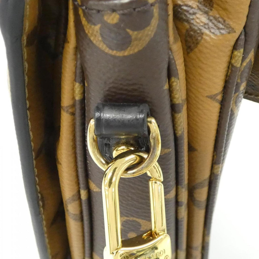Louis Vuitton Marron Coated Canvas Handbag Pochette (Pre-Owned)