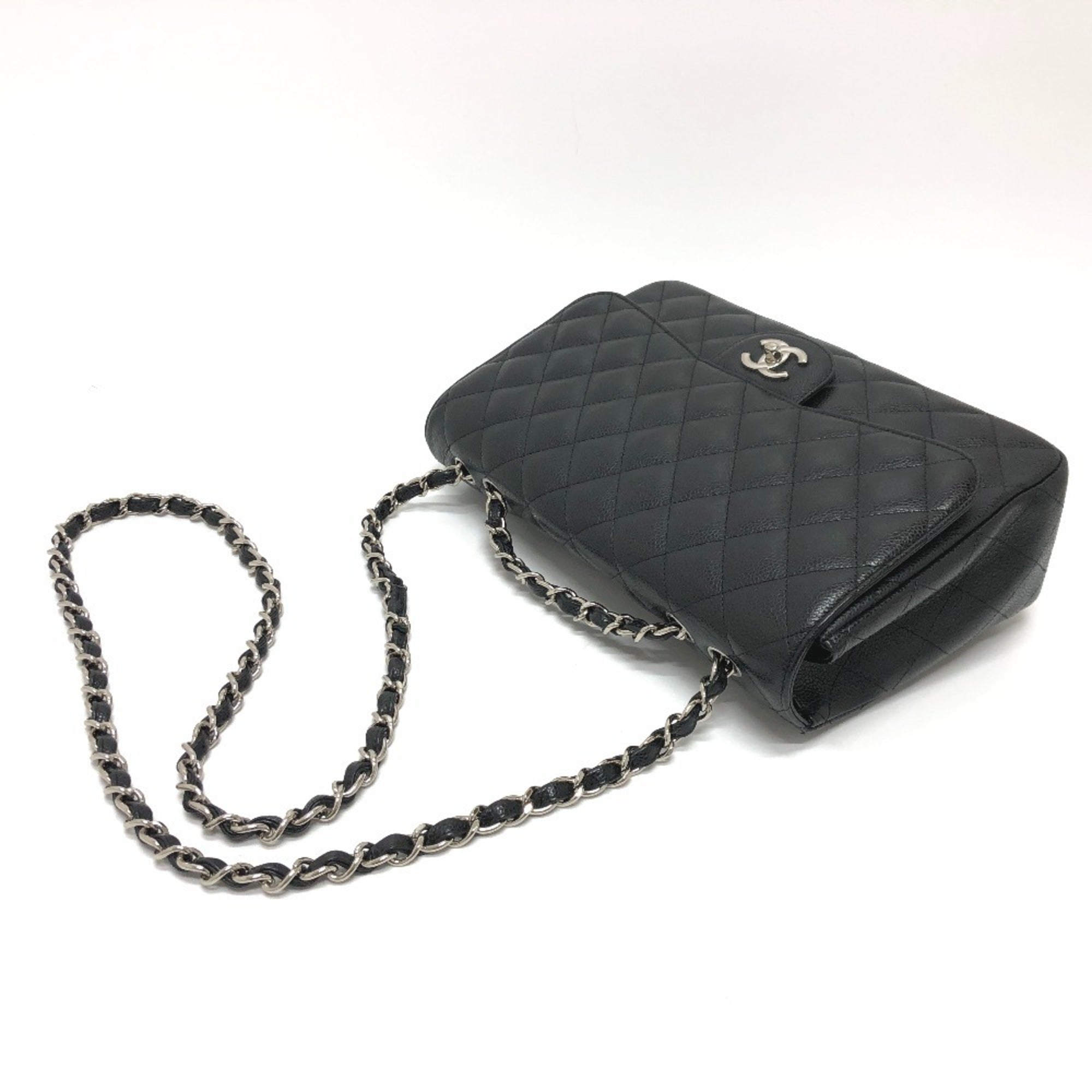 Classic Single Flap Bag Quilted Caviar Jumbo