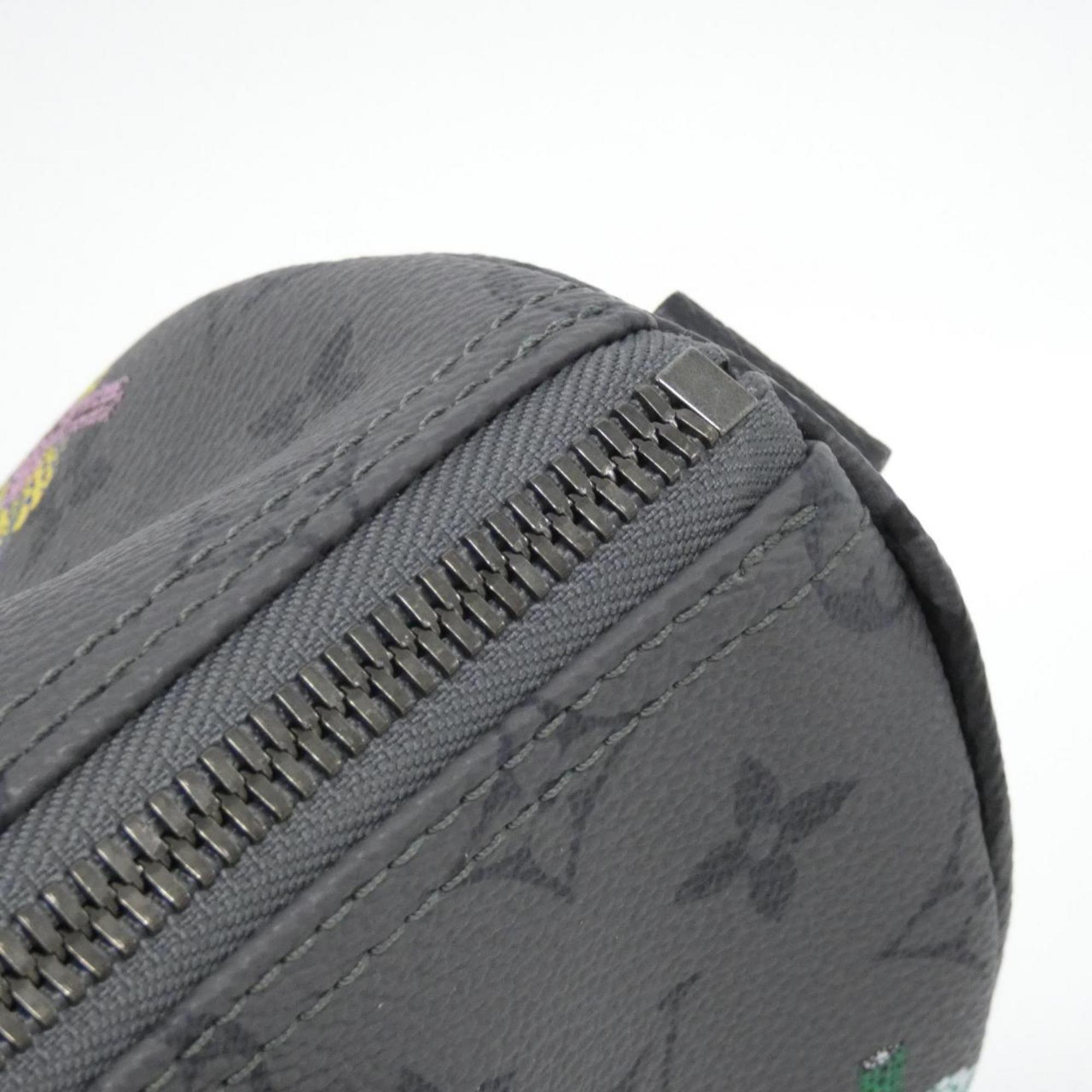 Louis Vuitton Black Gris Coated Canvas Boston Bag (Pre-Owned)