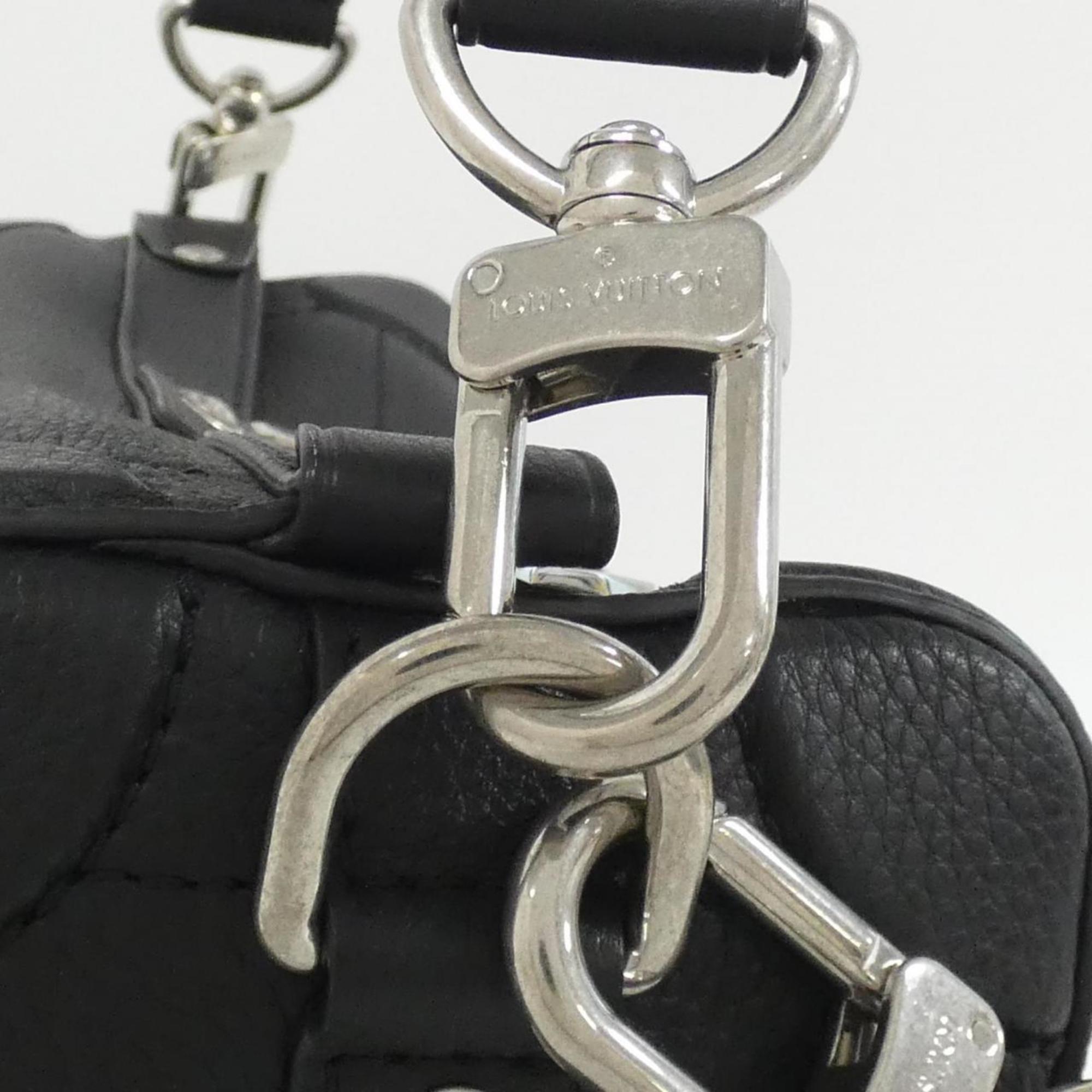 Louis Vuitton Black Leather Shoulder Bag (Pre-Owned)