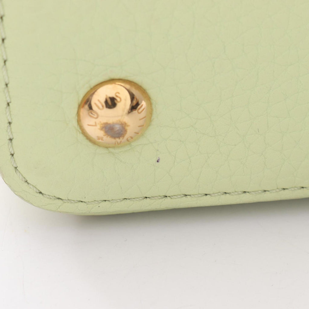 Louis Vuitton Green White Leather Handbag (Pre-Owned)