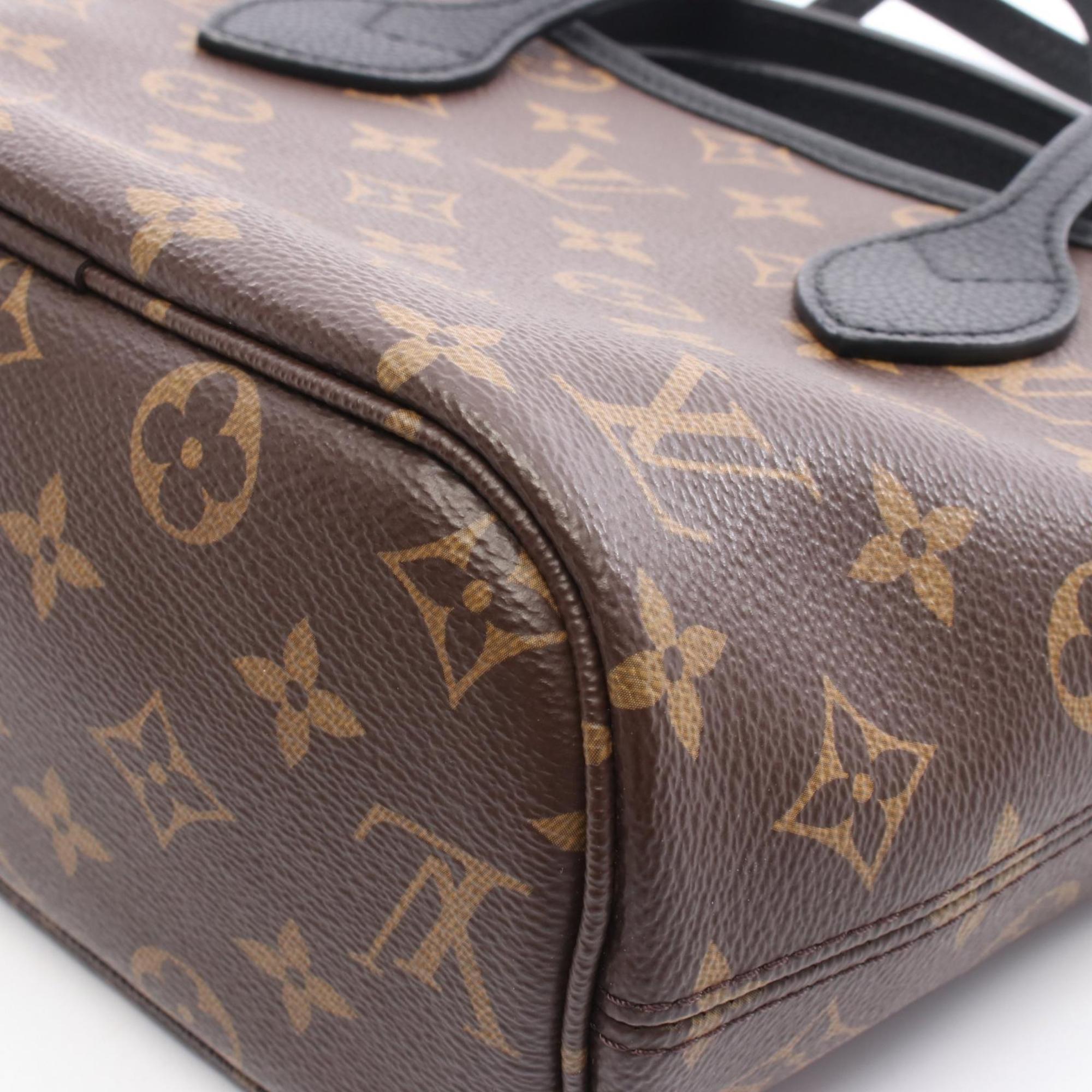 Louis Vuitton Black Brown Noir Coated Canvas Leather Tote Bag (Pre-Owned)