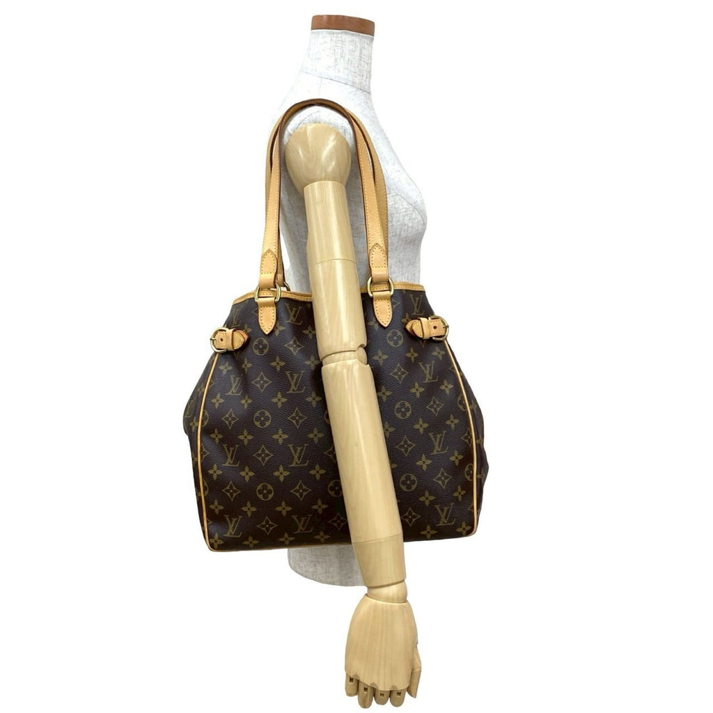 Louis Vuitton Brown Leather Pvc Shoulder Bag Tote Bag (Pre-Owned)