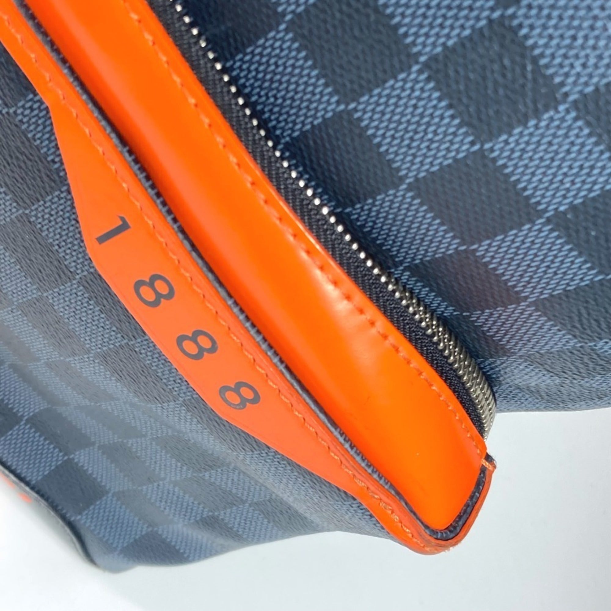 Louis Vuitton Damier Cobalt Navy Orange Backpack (Pre-Owned)