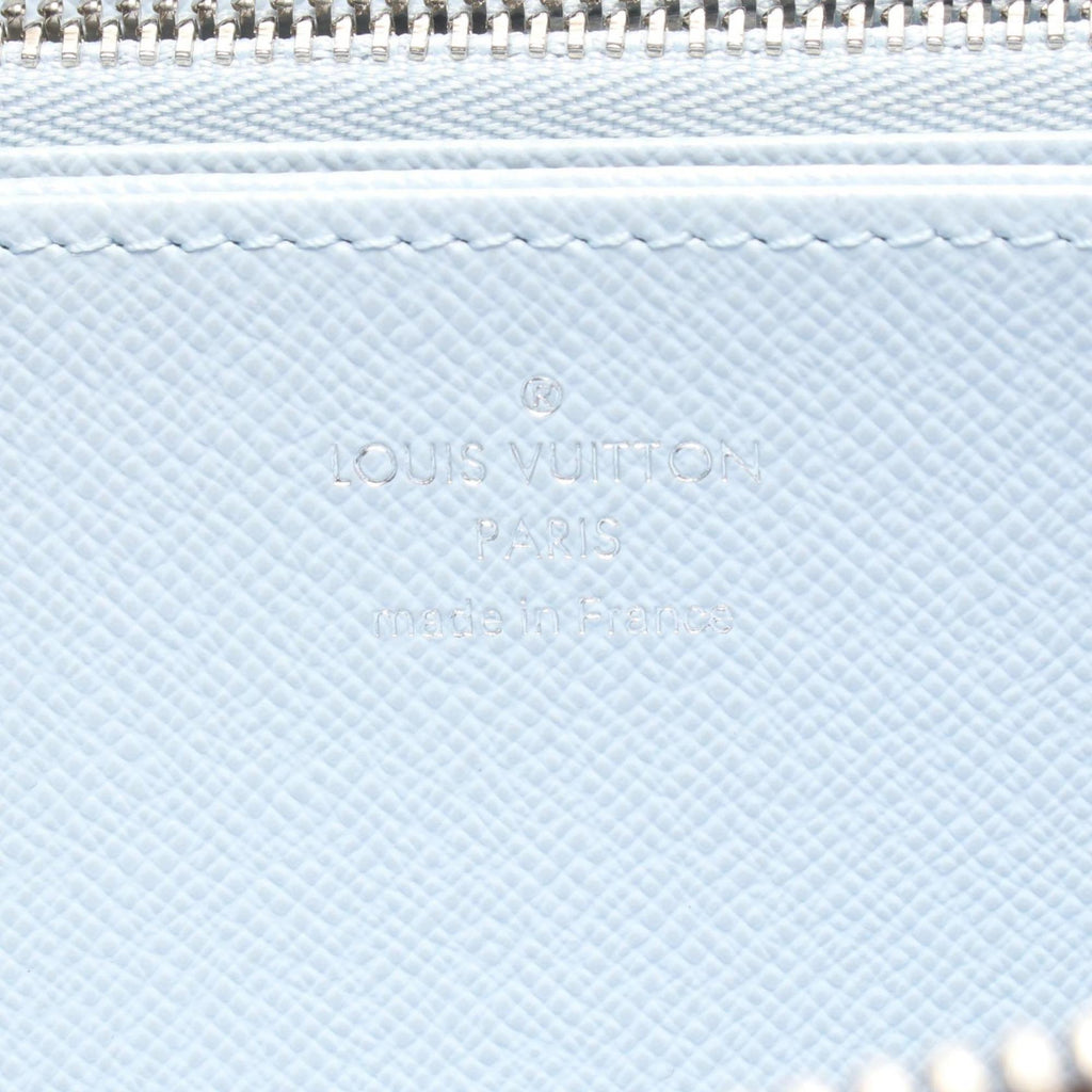 Louis Vuitton Brown Light Blue Monogram Coated Canvas Long Wallet (Bi-Fold) (Pre-Owned)