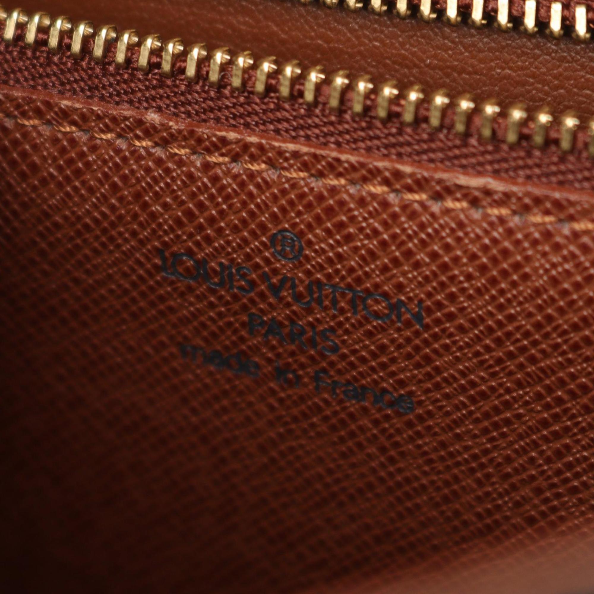 Louis Vuitton Brown Coated Canvas Leather Shoulder Bag (Pre-Owned)