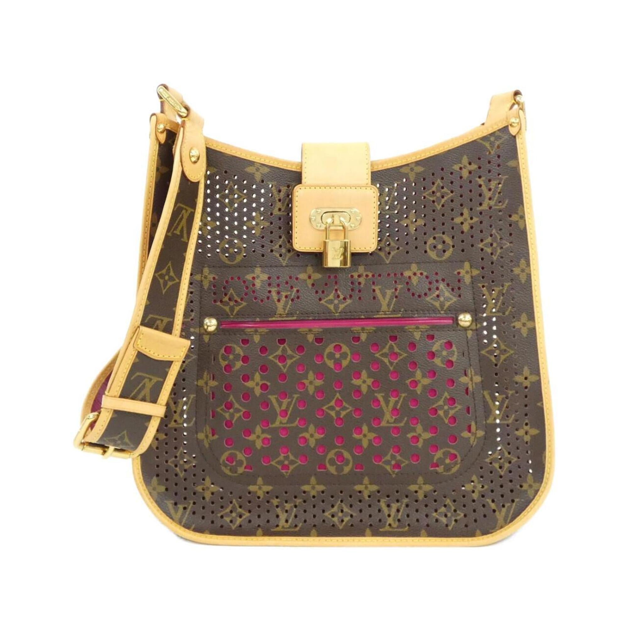 Louis Vuitton Monogram Perfo Fuchsia Marron Coated Canvas Shoulder Bag (Pre-Owned)