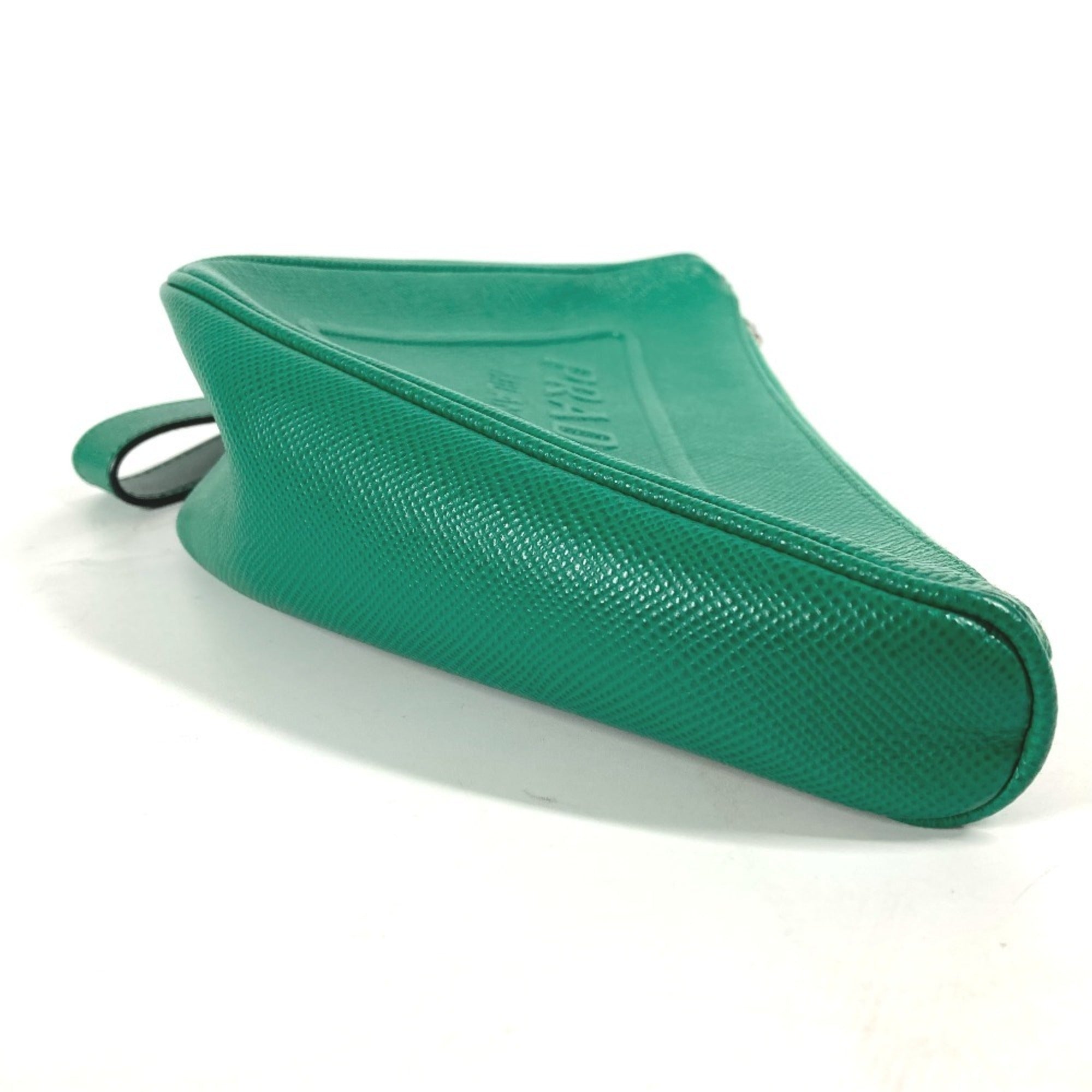 Triangle Logo Zip Crossbody Bag Leather Small