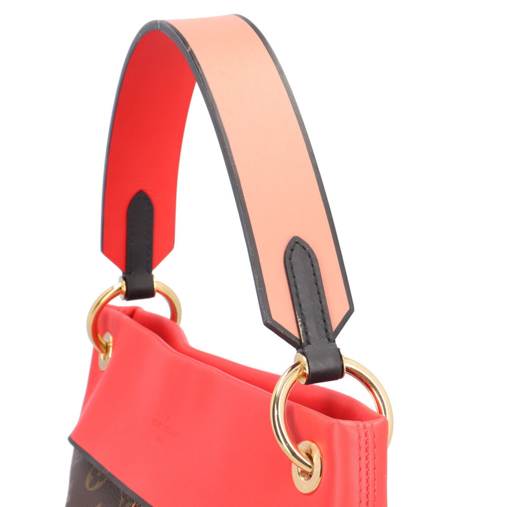 Louis Vuitton Brown Red Color Monogram Canvas Shoulder Bag (Pre-Owned)