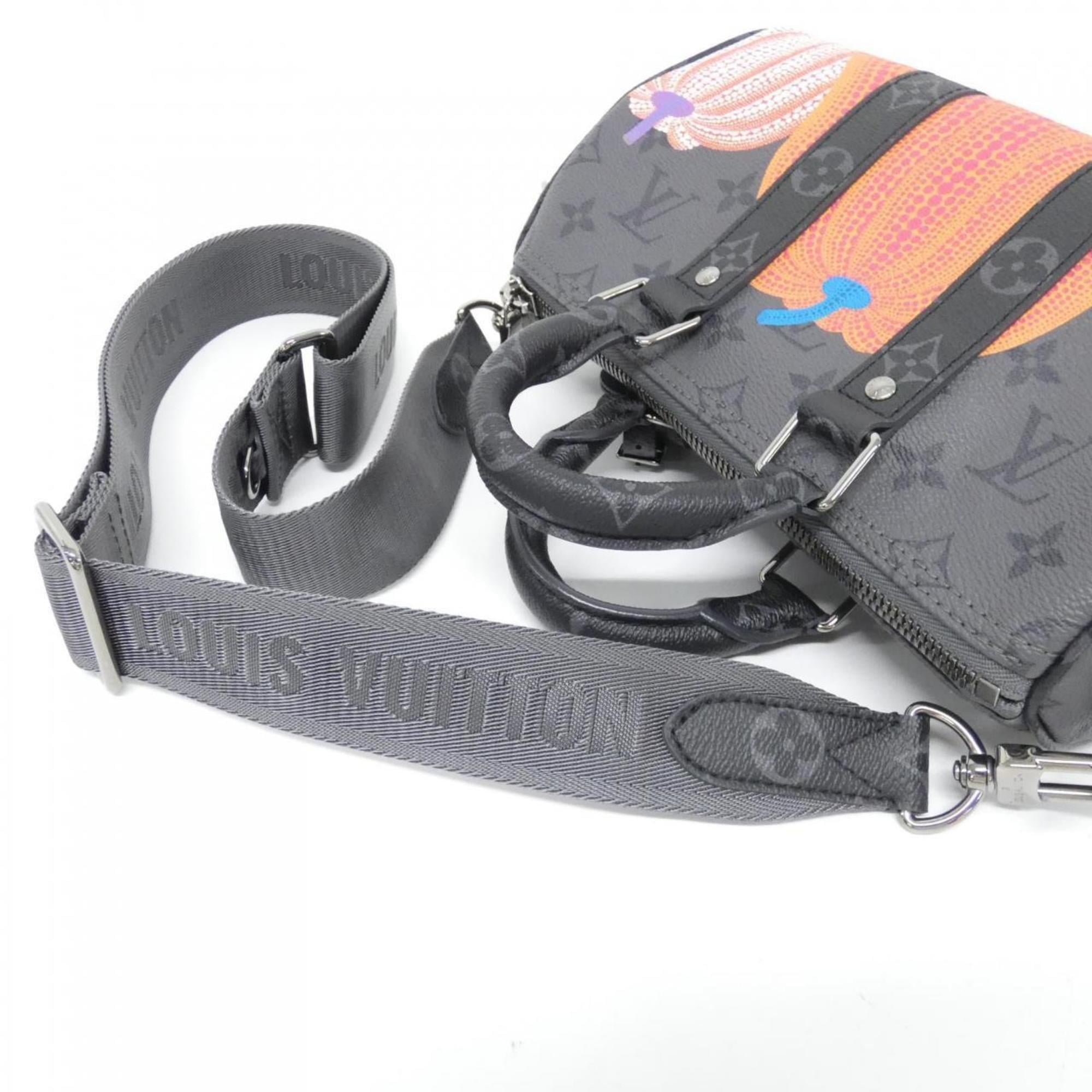 Louis Vuitton Black Gris Coated Canvas Boston Bag (Pre-Owned)