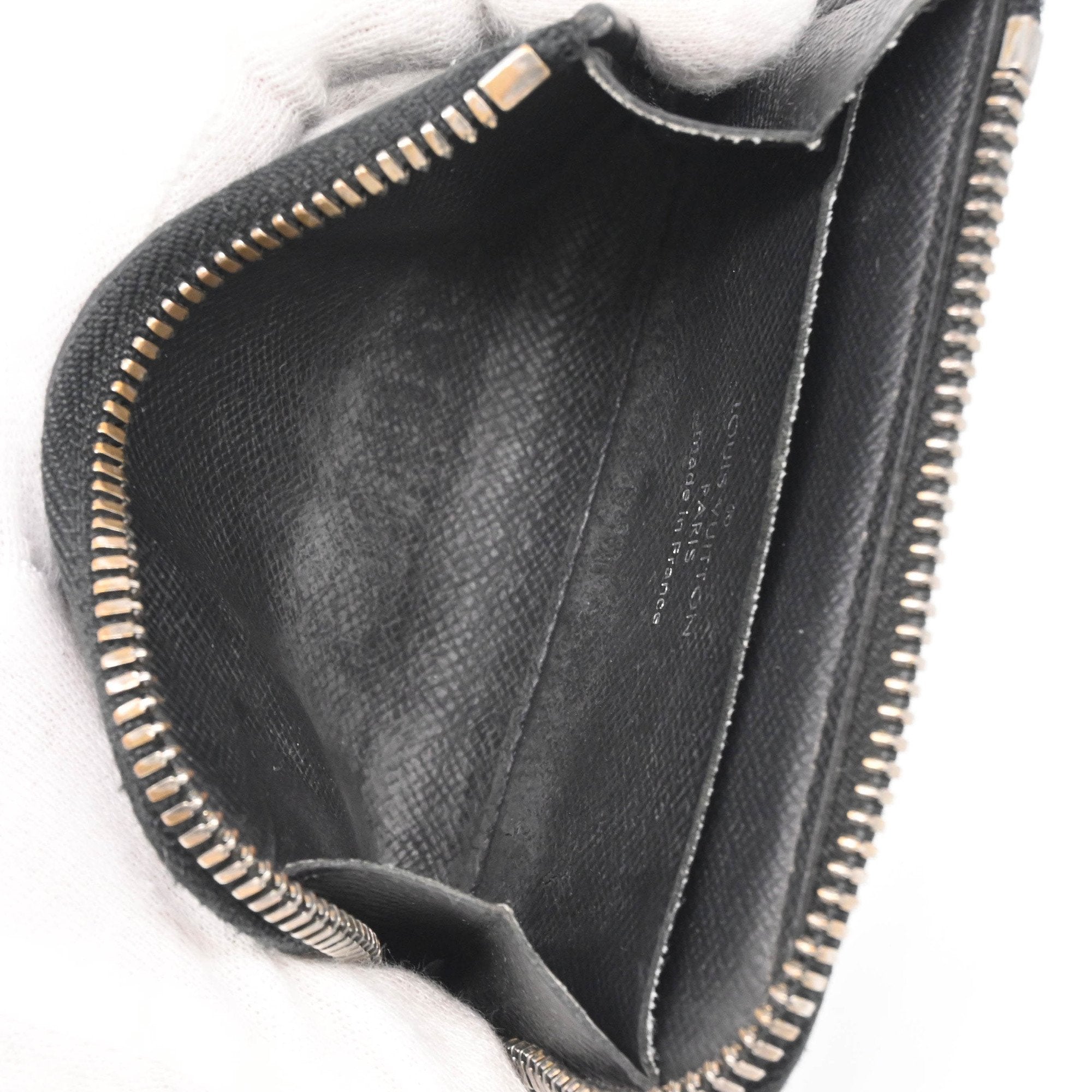 Louis Vuitton Black Monogram Eclipse Monogram Eclipse Coin Purse/Coin Case (Pre-Owned)
