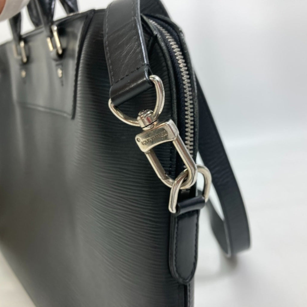 Louis Vuitton Epi Black Noir Epi Leather Briefcase Shoulder Bag (Pre-Owned)
