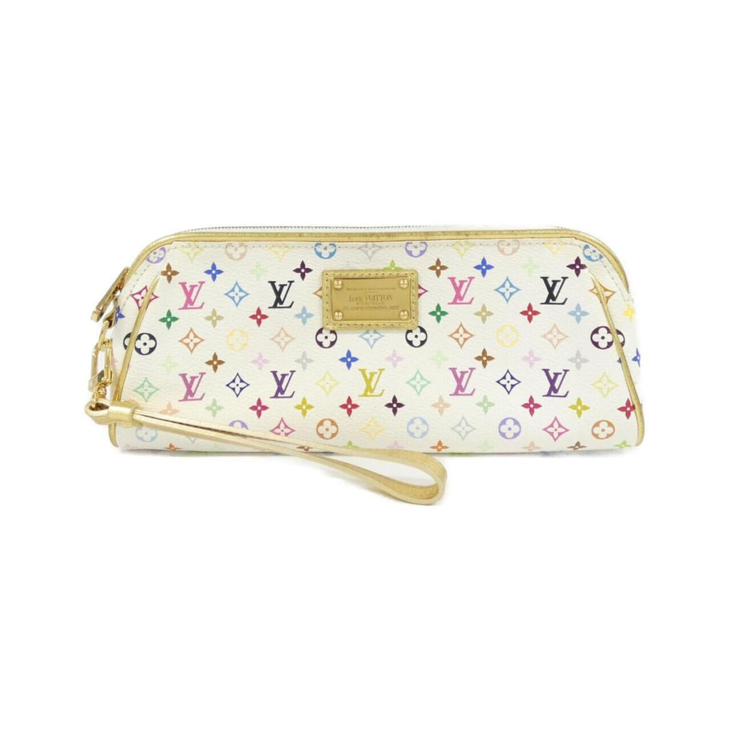 Louis Vuitton Multi-Color White Coated Canvas Pouch (Pre-Owned)