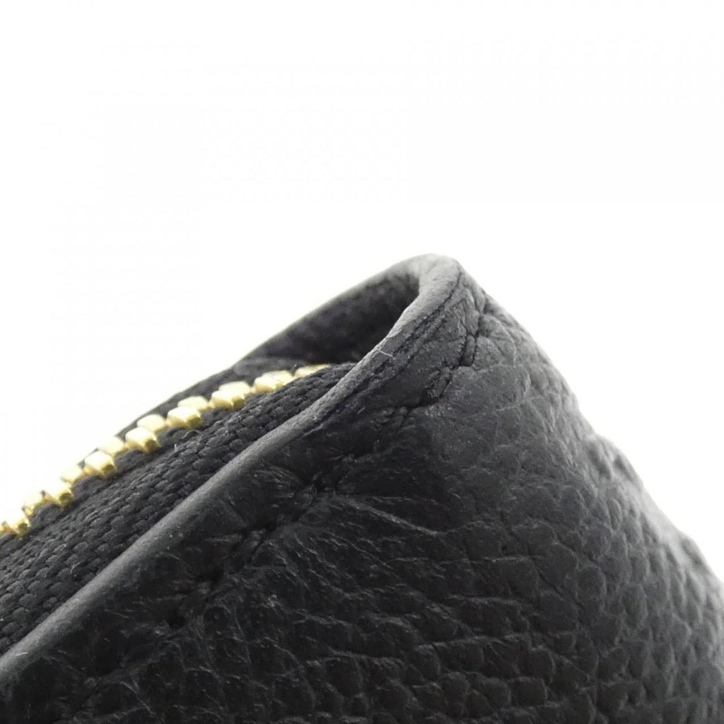 Louis Vuitton Black Leather Long Wallet (Bi-Fold) (Pre-Owned)