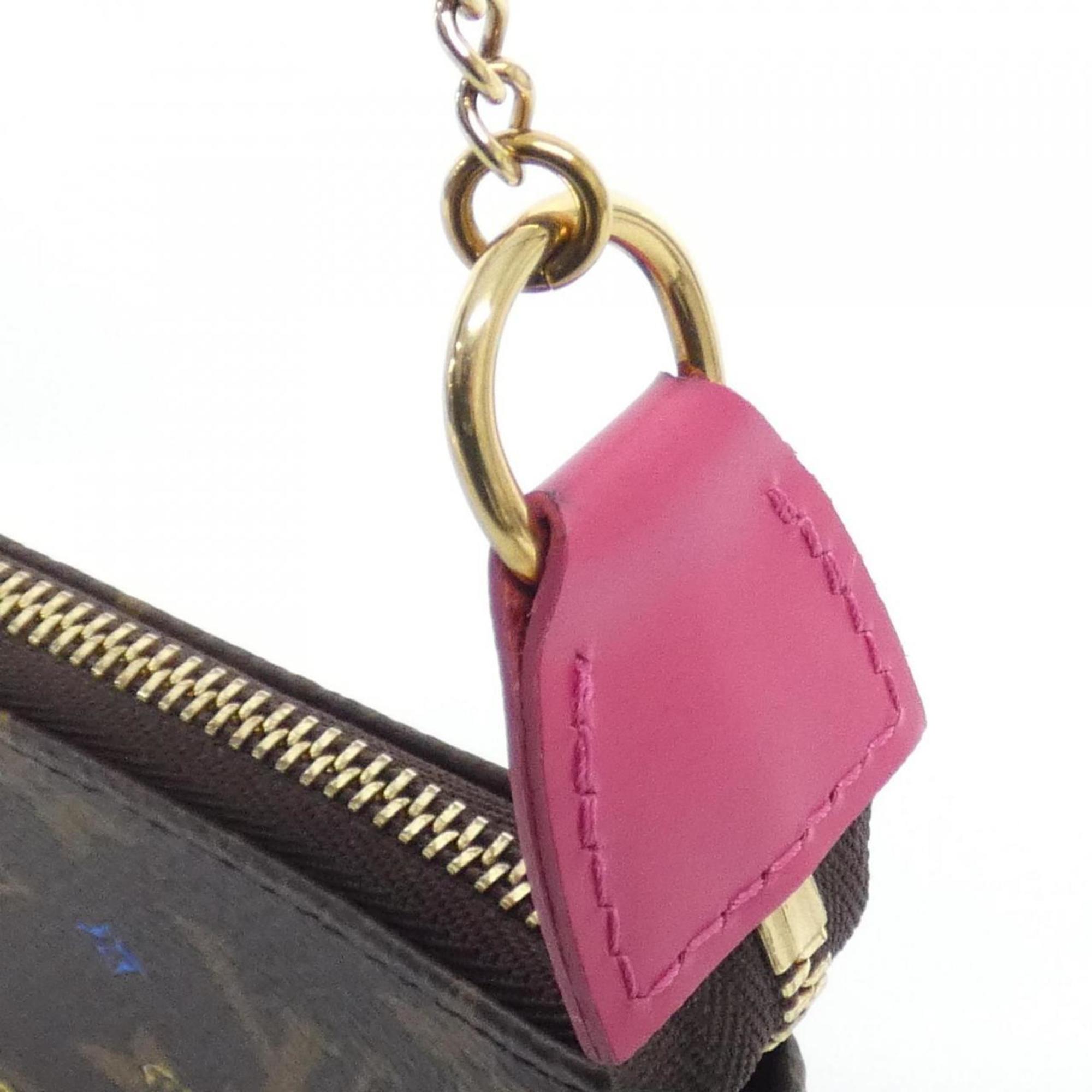 Louis Vuitton Marron Coated Canvas Pochette Pouch (Pre-Owned)
