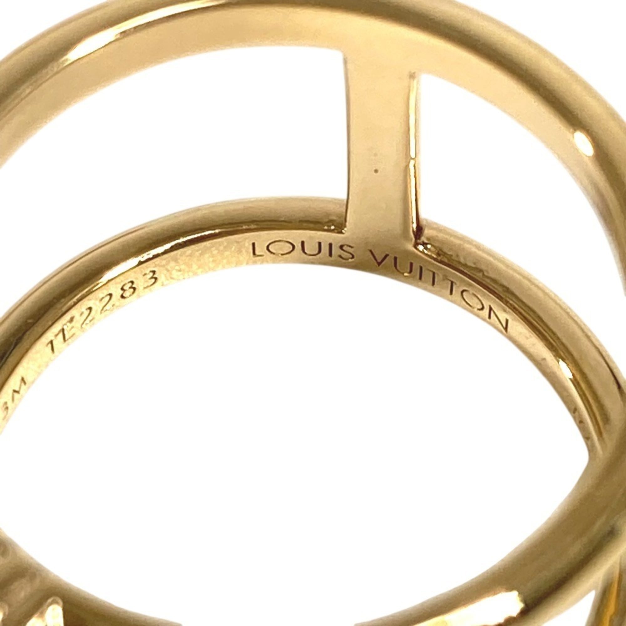 Louis Vuitton Gold Metal Band Ring (Pre-Owned)