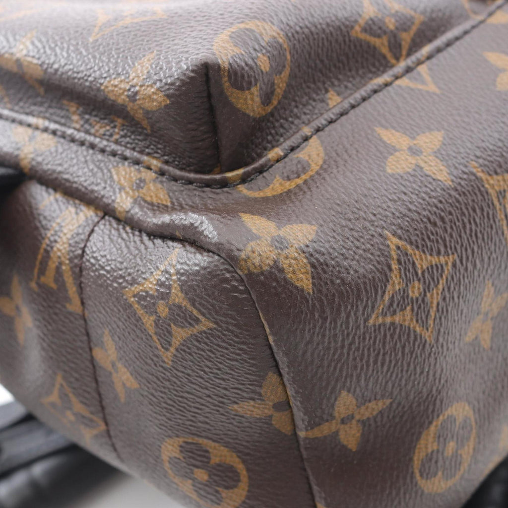 Louis Vuitton Black Brown Coated Canvas Leather Backpack (Pre-Owned)
