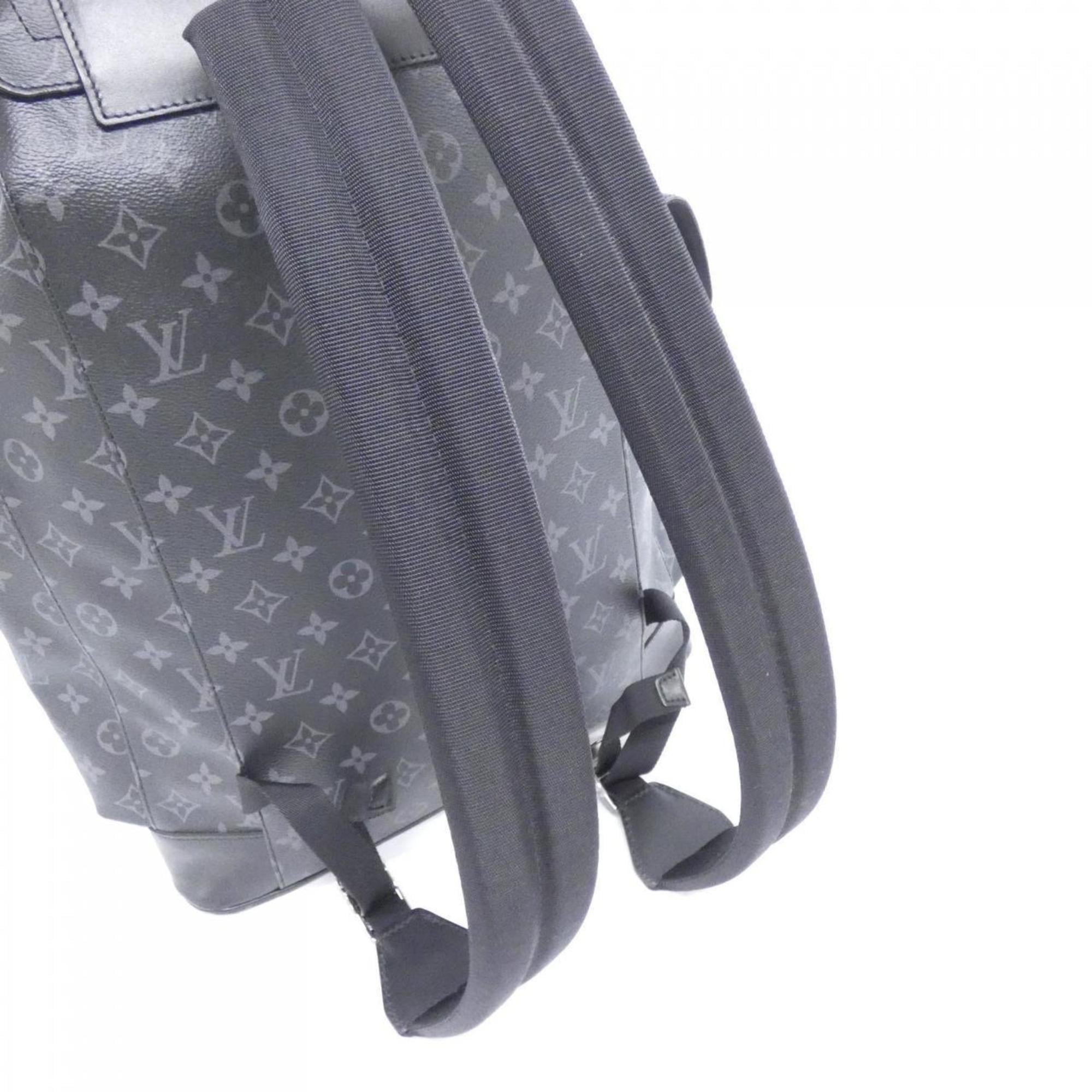 Louis Vuitton Black Coated Canvas Backpack (Pre-Owned)