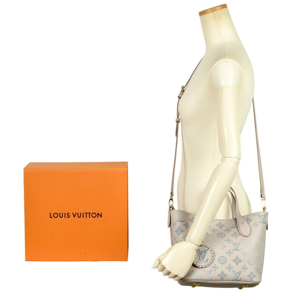 Louis Vuitton Beige Ivory Monogram Mahina Leather Handbag (Pre-Owned)