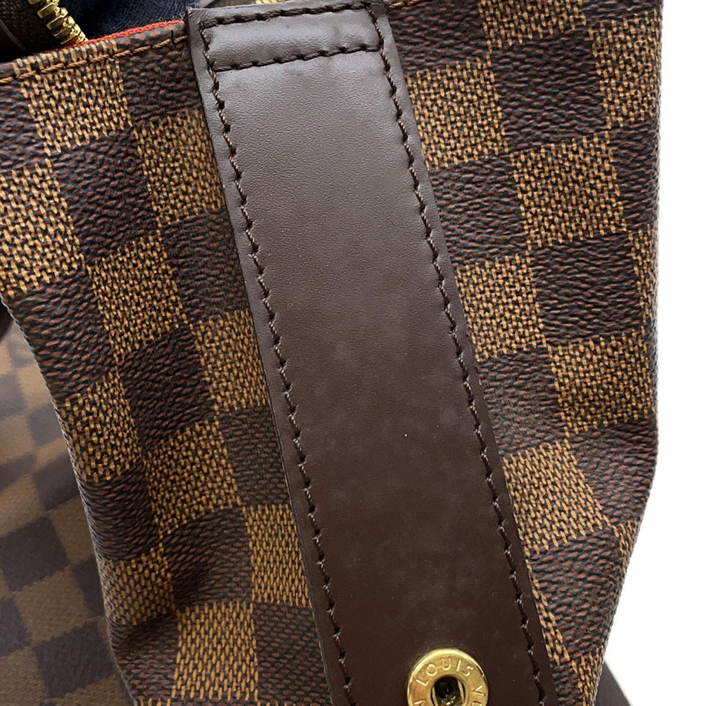 Louis Vuitton Damier Damier Canvas Ebene Red Color Shoulder Bag Tote Bag (Pre-Owned)