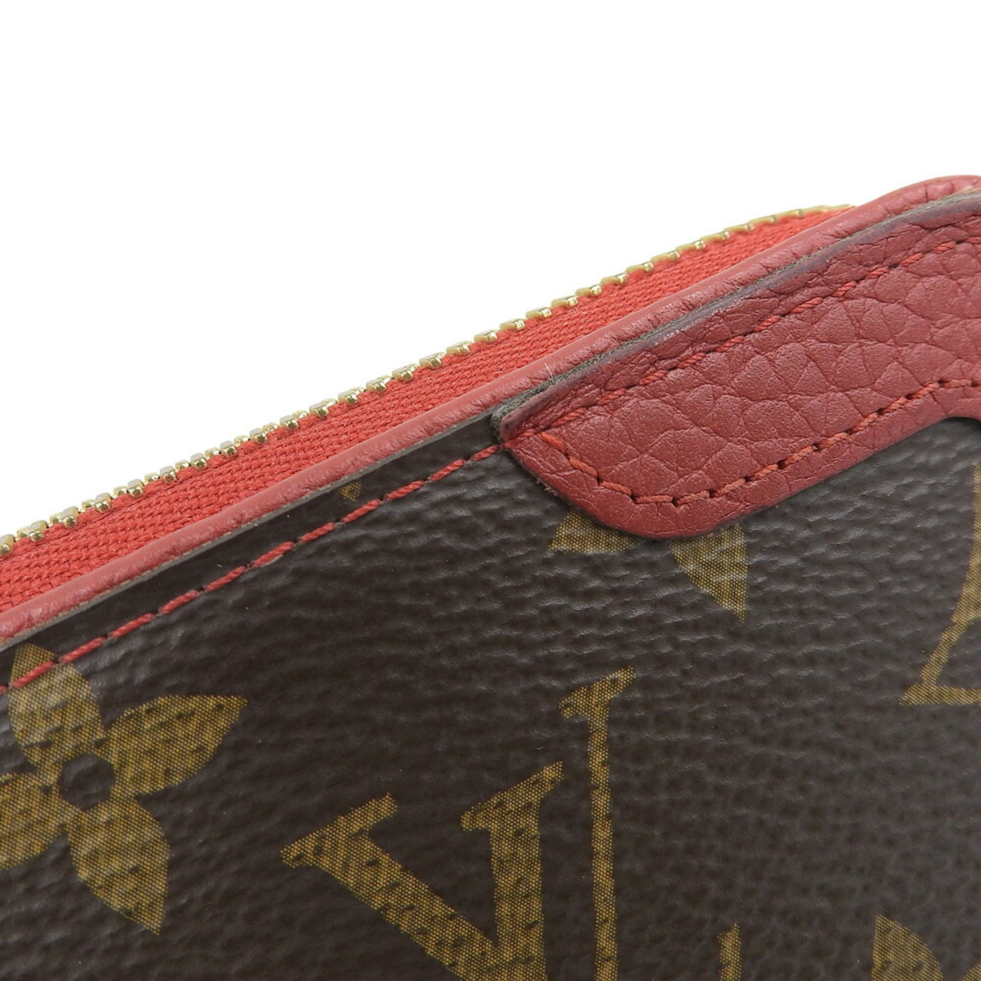Louis Vuitton Monogram Red Color Pvc Long Wallet (Bi-Fold) (Pre-Owned)