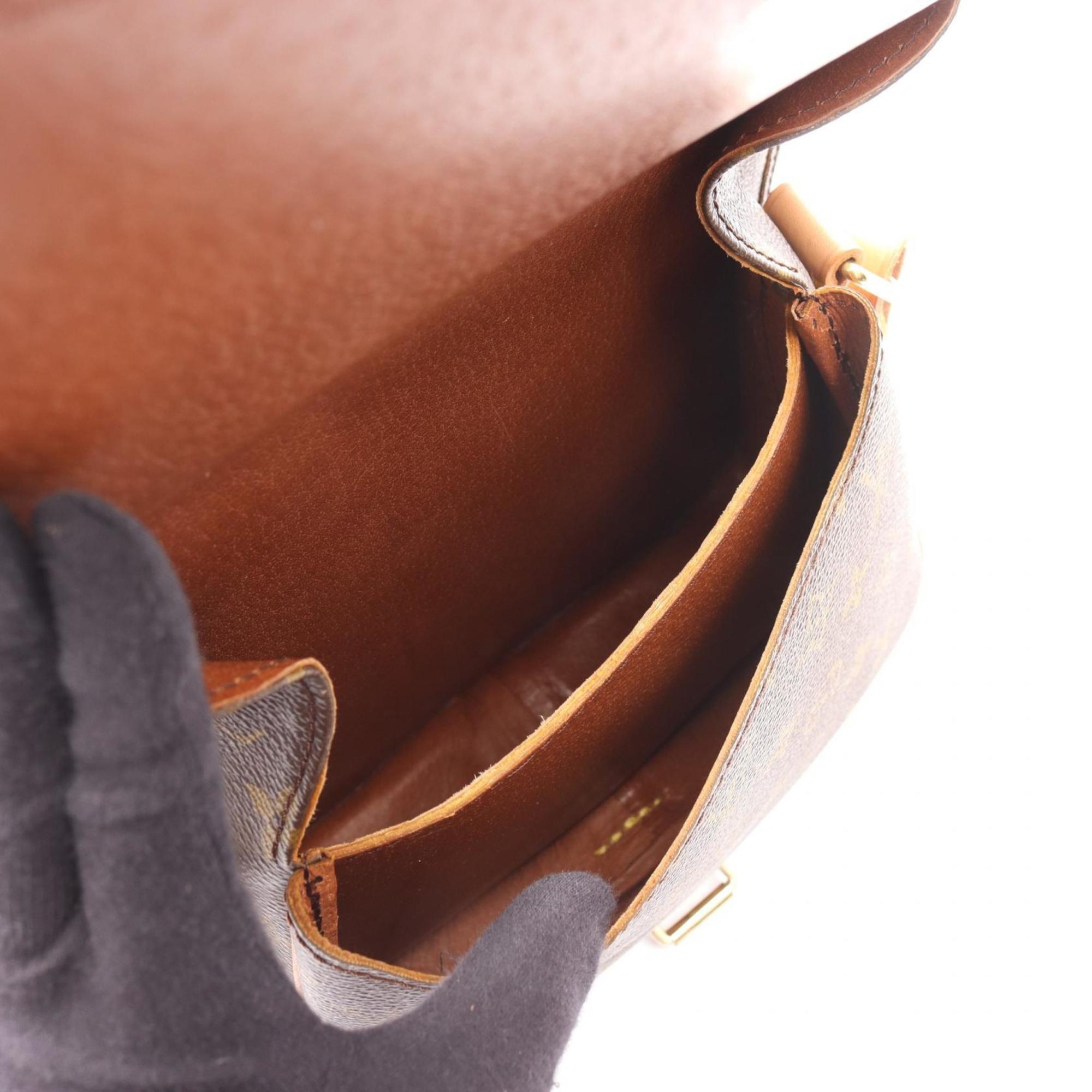 Louis Vuitton Brown Monogram Leather Shoulder Bag (Pre-Owned)