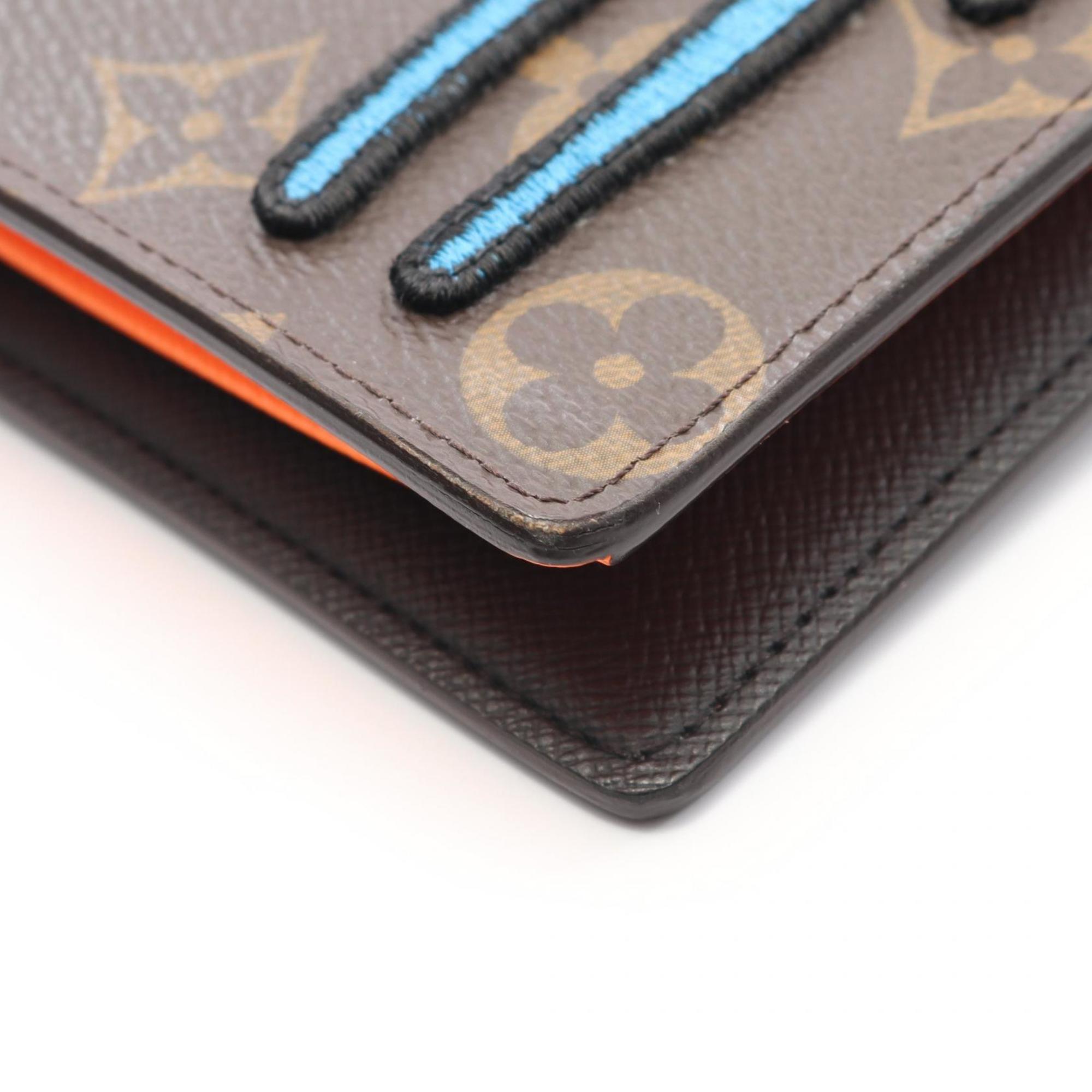 Louis Vuitton Brown Multi-Color Coated Canvas Long Wallet (Bi-Fold) (Pre-Owned)