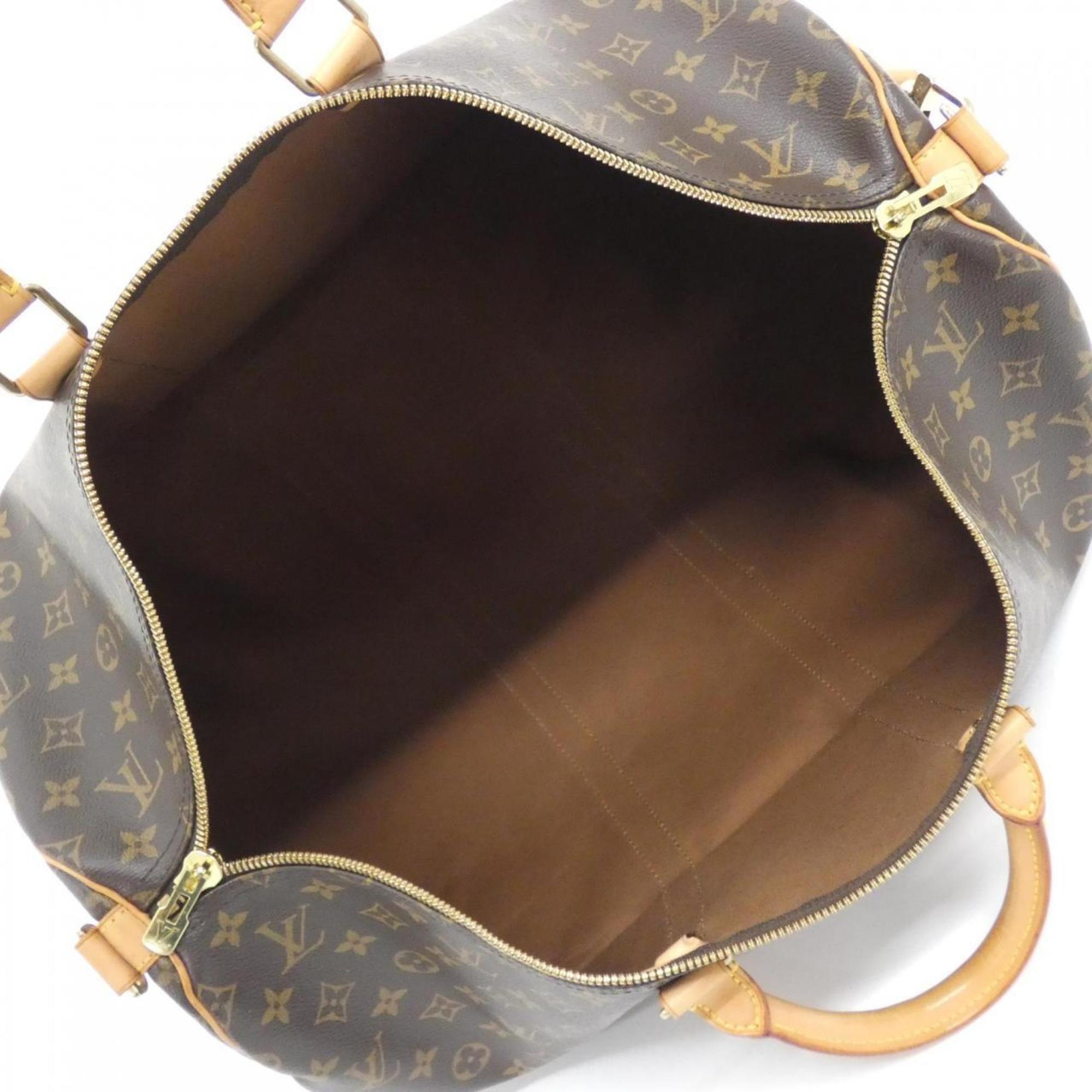 Louis Vuitton Marron Coated Canvas Boston Bag (Pre-Owned)