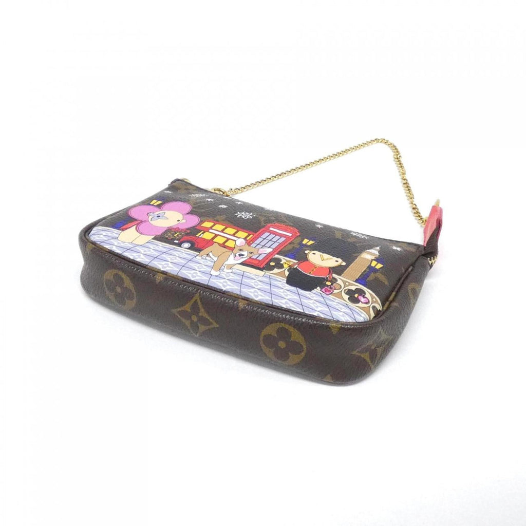 Louis Vuitton Marron Coated Canvas Pochette Pouch (Pre-Owned)