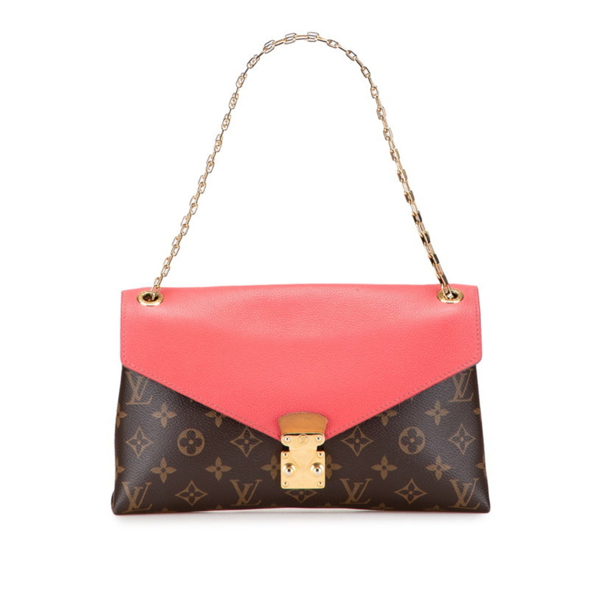 Louis Vuitton Monogram Brown Rose Litchi Pvc Leather Shoulder Bag (Pre-Owned)