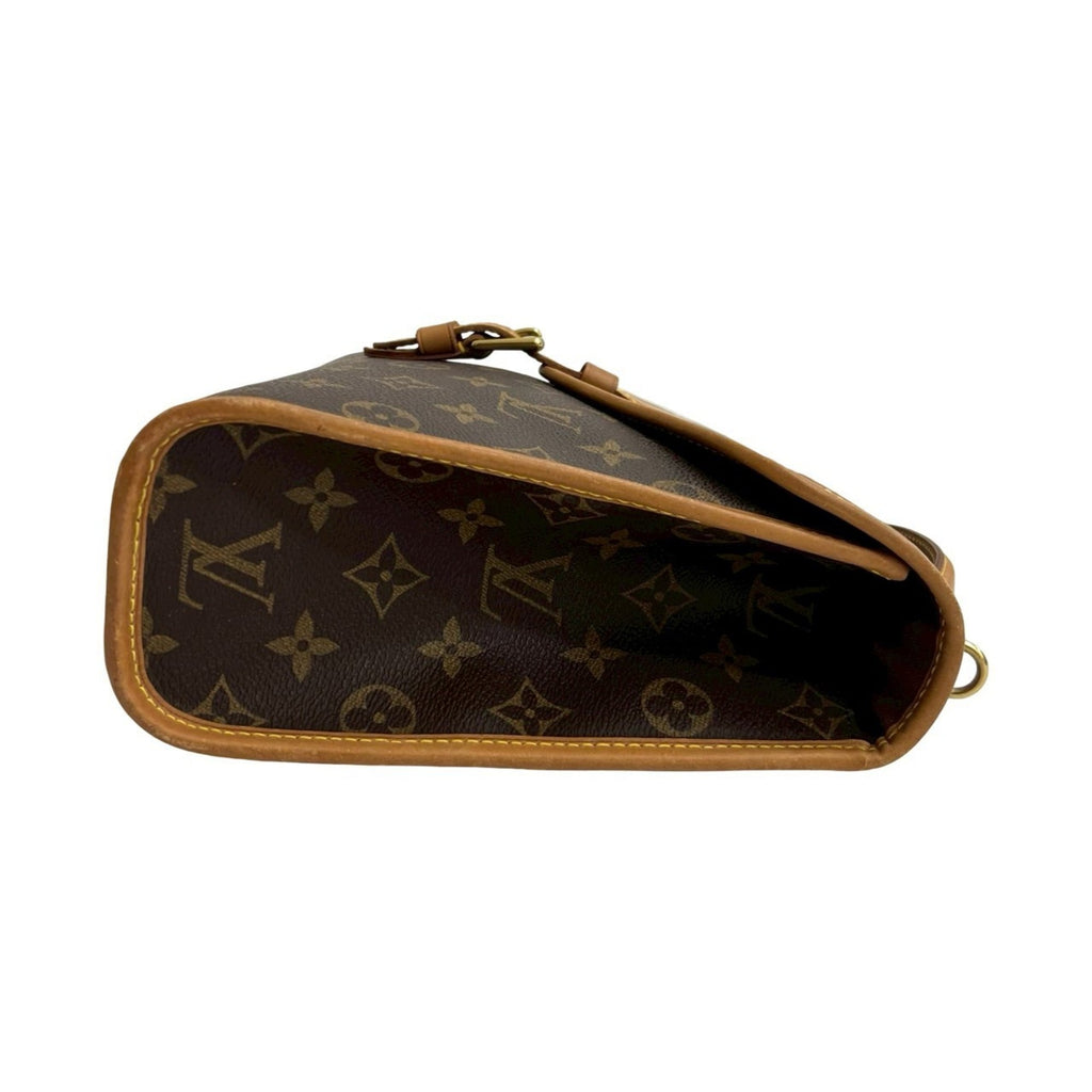 Louis Vuitton Brown Leather Pvc Handbag Shoulder Bag (Pre-Owned)