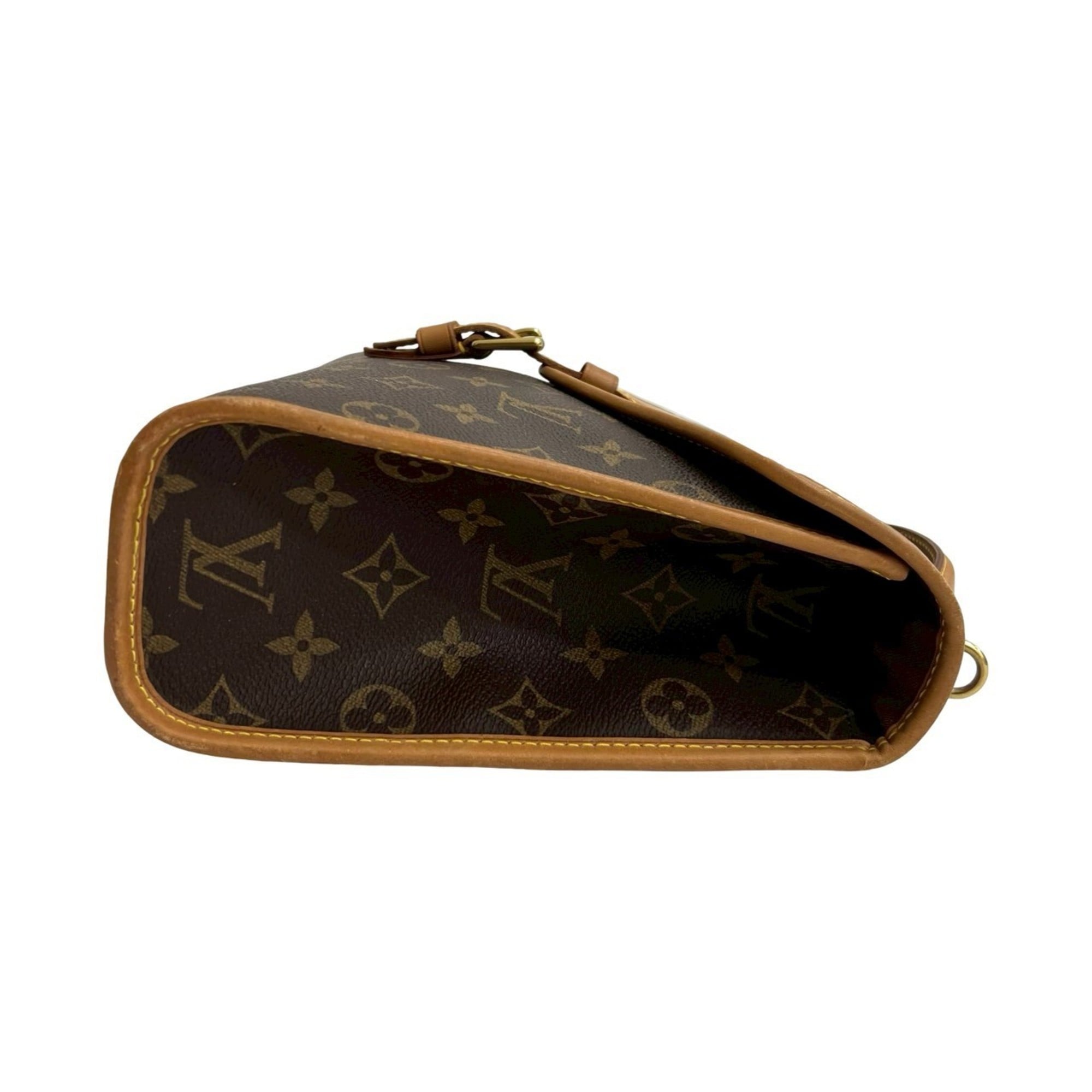 Louis Vuitton Brown Leather Pvc Handbag Shoulder Bag (Pre-Owned)
