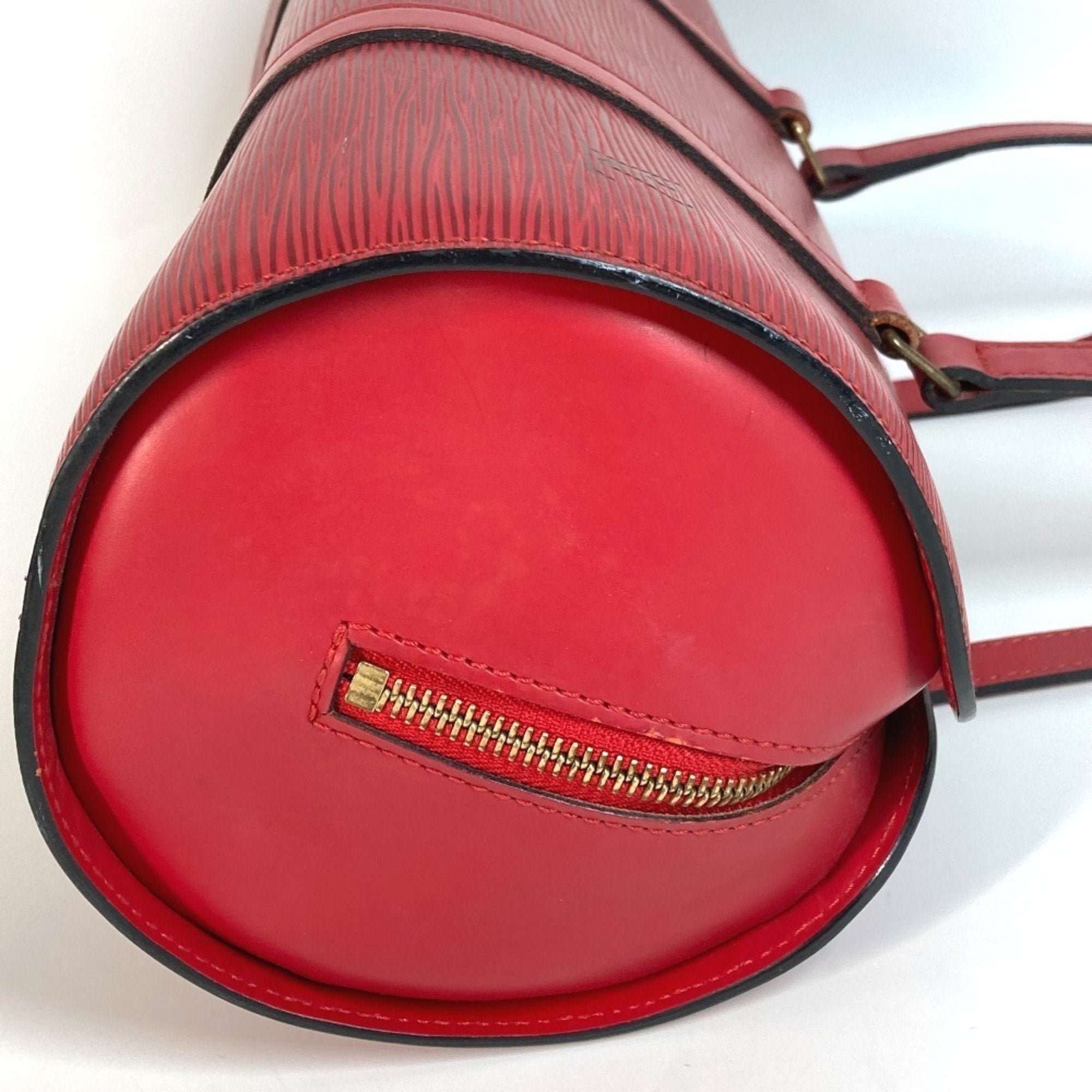 Louis Vuitton Castilian Red Red Color Epi Leather Handbag Shoulder Bag (Pre-Owned)