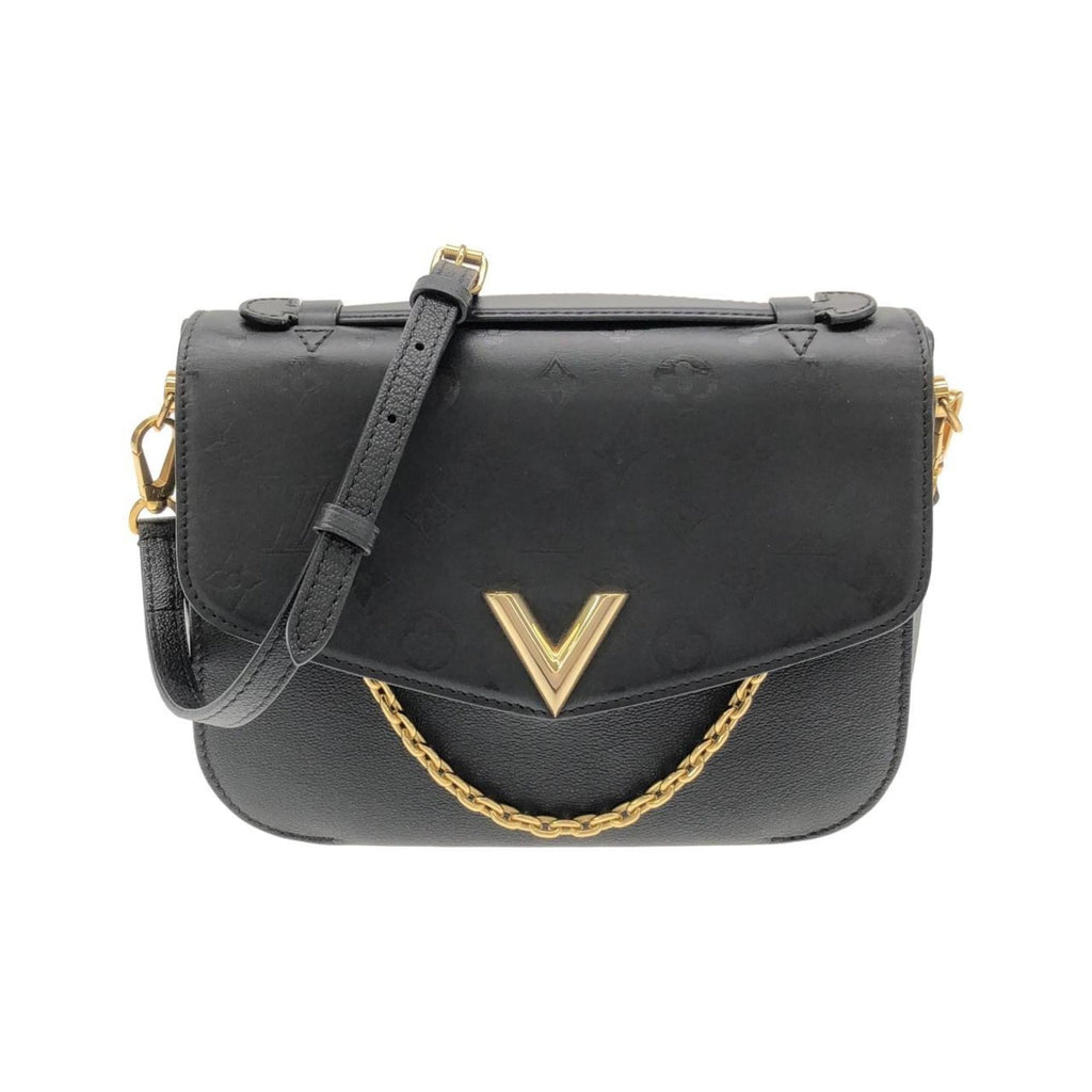 Louis Vuitton Black Leather Shoulder Bag (Pre-Owned)