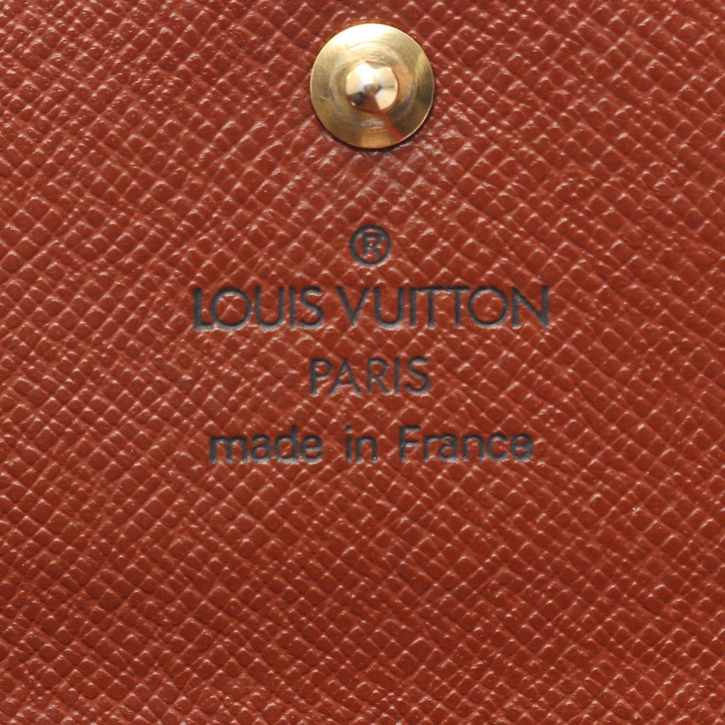 Louis Vuitton Brown Coated Canvas Wallet (Tri-Fold) (Pre-Owned)