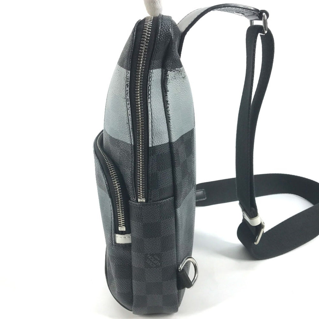 Louis Vuitton Black Galle Gray Canvas Shoulder Bag Sling Bag (Pre-Owned)