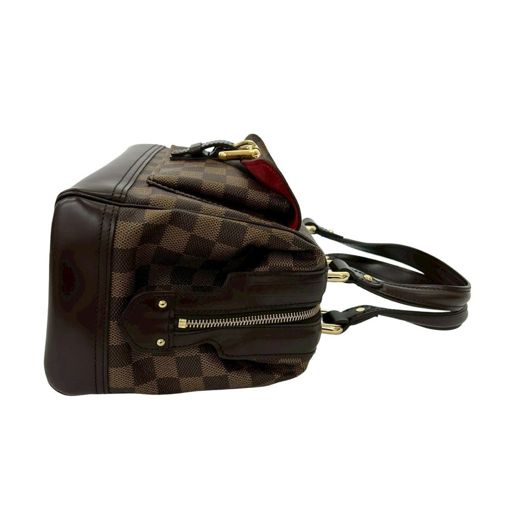 Louis Vuitton Brown Leather Pvc Boston Bag Handbag Tote Bag (Pre-Owned)