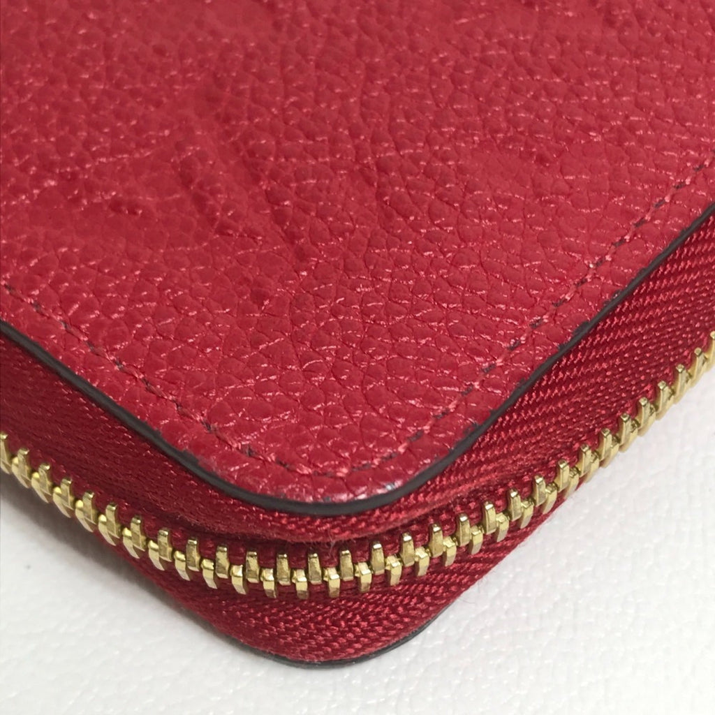 Louis Vuitton Monogram Empreinte Cherry Red Color Monogram Empreinte Long Wallet (Bi-Fold) (Pre-Owned)