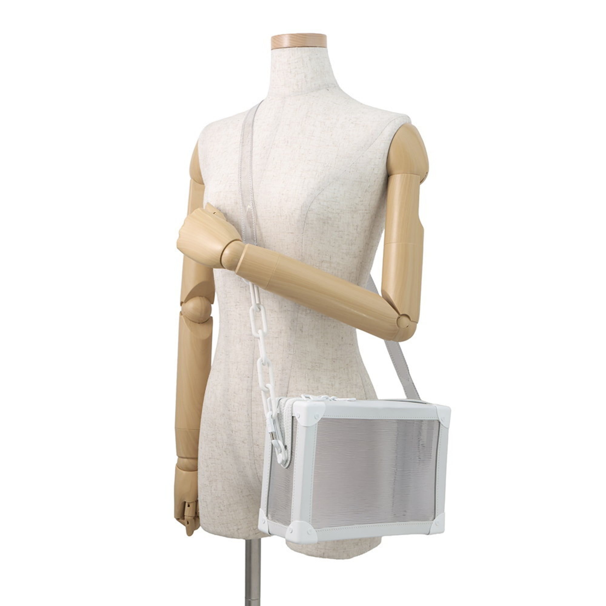 Louis Vuitton White Pvc Leather Shoulder Bag (Pre-Owned)
