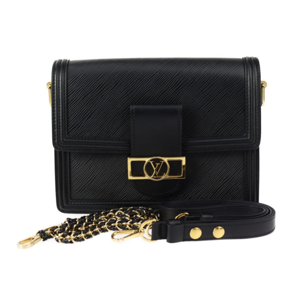 Louis Vuitton Black Leather Pochette Shoulder Bag (Pre-Owned)