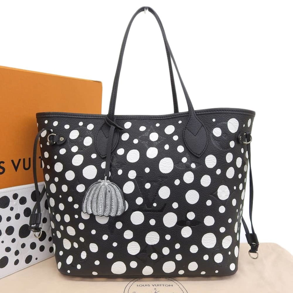 Louis Vuitton Black White Leather Tote Bag (Pre-Owned)