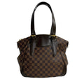 Louis Vuitton Brown Leather Pvc Handbag Tote Bag (Pre-Owned)