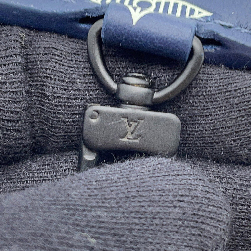 Louis Vuitton Navy White Monogram Shadow Shoulder Bag (Pre-Owned)