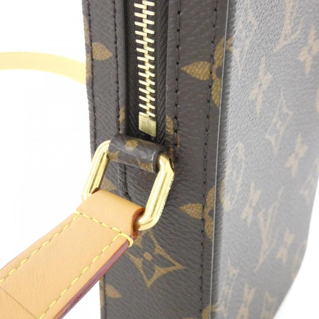 Louis Vuitton Brown Coated Canvas Leather Shoulder Bag (Pre-Owned)